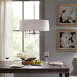 5-light-white-drum-shade-chandelier-Chandeliers