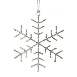 5" Petite Jewel Snowflake Ornament: Silver