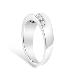 Men's.925 Sterling Silver 1/2 Cttw Diamond 9 Stone Band Ring - Size 10