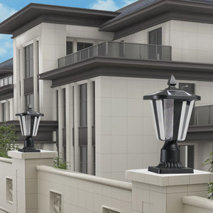 15' Solar Powered Outdoor Lantern, Modern Garden Light with LED (2-Pack)
