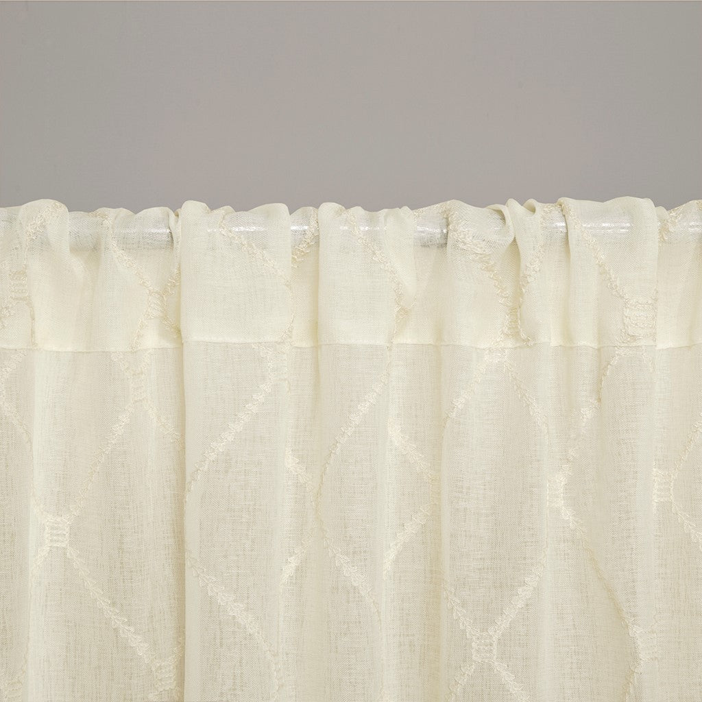 Diamond sheer window curtain panel (only 1 pc panel)