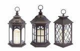 Assorted-lanterns-with-led-candle-(set-of-3)-Candles