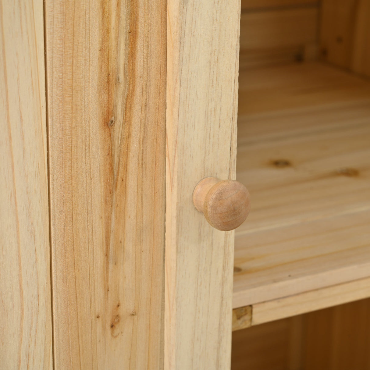 Outdoor Kitchen Island Fir Wood Kitchen Island with Stainless Steel Top