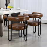 House hold contemporary designed upholstered accent/dining chair/barrel side chairs set of 2