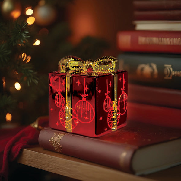 Lit Ornamental Glass Gift Box – Tuesday Morning