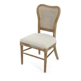Wood and Woven Cane Dining Chairs, Set of 2