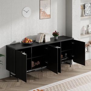 Modern Scandinavian Alcove Door Kitchen Storage Sideboard Buffet Cabinet Console
