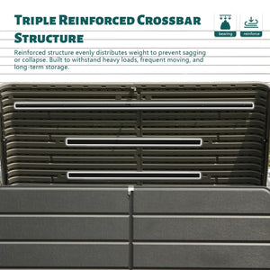 200 Gallon Plastic Deck Box with Lock and Waterproof Lid