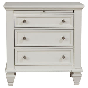 Cortina - 4 Piece Queen Bedroom Set With Ornate Panels And Storage - Cream White