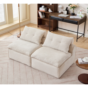 Modular Sofa with Soft Chenille Fabric
