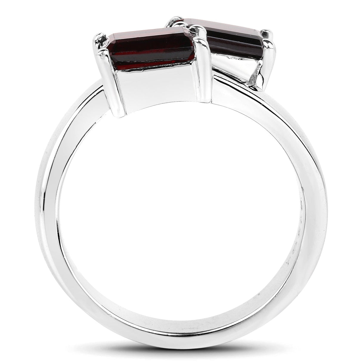 2.40 Carat Genuine  Garnet .925 Sterling Silver Ring