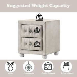 Reggie - Nightstand - Beige