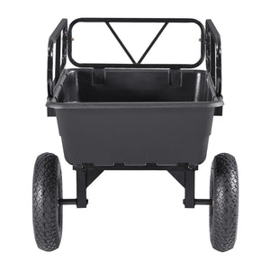 Dump Trailer 500 lbs 10 Cu. Ft Tow Behind Plastic Garden ATV Trailer Cart