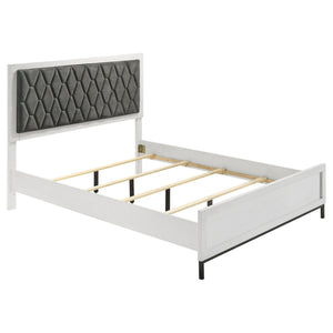 Taraval - Queen Upholstered Panel Bed - White