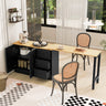 U Style 89.7'' Wooden Sideboard with Extendable Table
