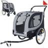 2-in-1 Bike Trailer & Pet Stroller with Steel Frame - Dark Blue, Red, or Gray