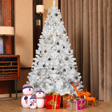 7ft White Christmas Tree with Memory Wire and 1064 Tips
