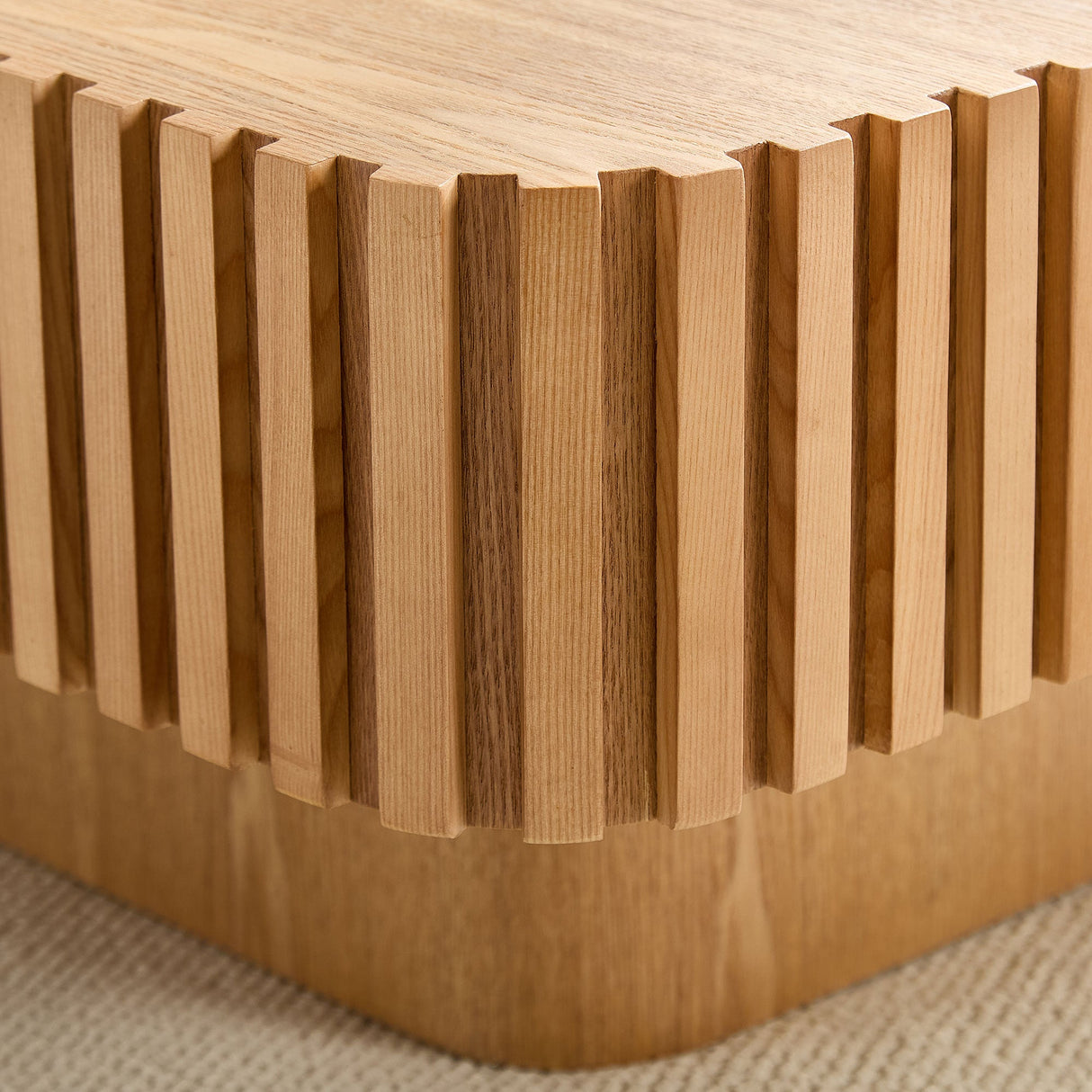 2PCS Set 31.5 Inch Modern Handcraft Drum Coffee Table