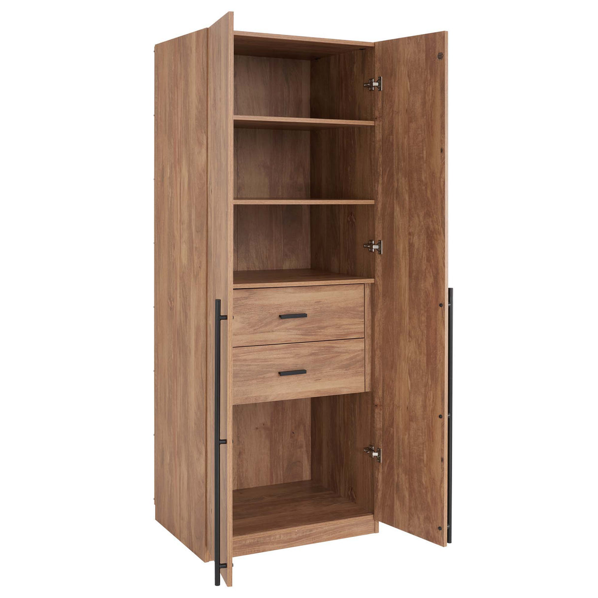 Lee - Free Standing Wardrobe Closet With Drawers And Shelves