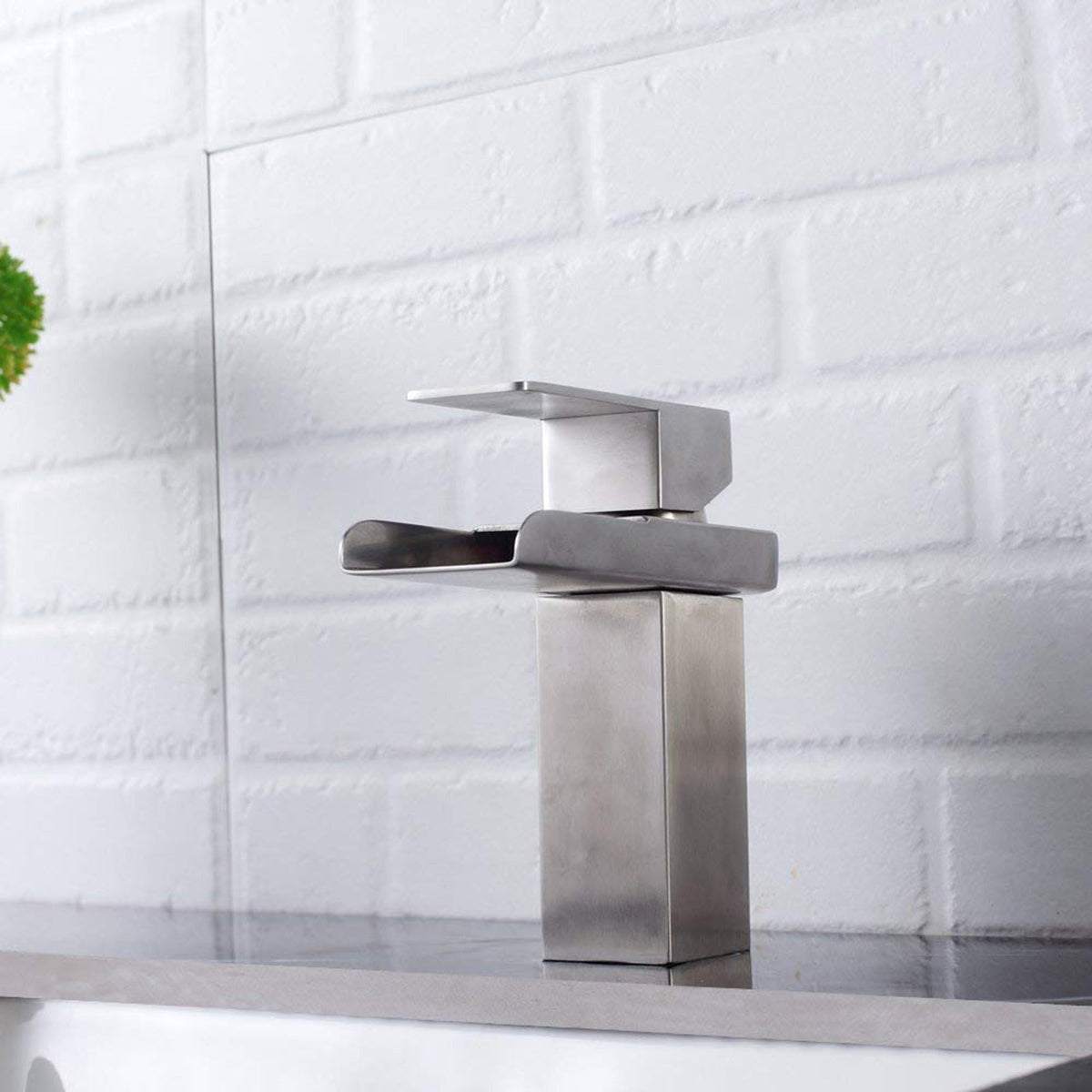 Single Handle Bathroom Faucet - Brushed Nickel