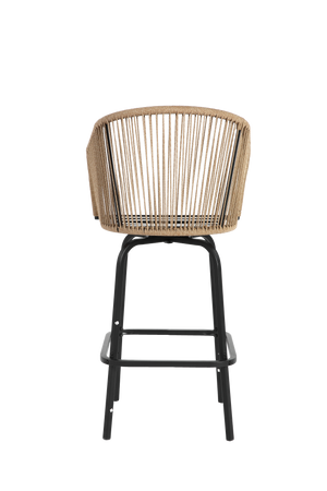 Outdoor Bar Stools Set of 4 with Armrests and Backrest