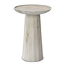 Handcrafted Wooden Accent Table with Sculptural Design - Choice of Color
