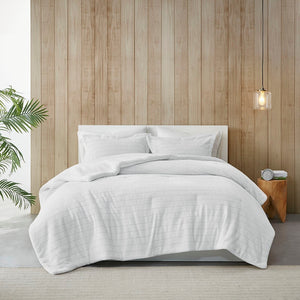 King/Cal King Plush to Sherpa Comforter Set