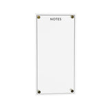 Acrylic dry erase notes board 13"h
