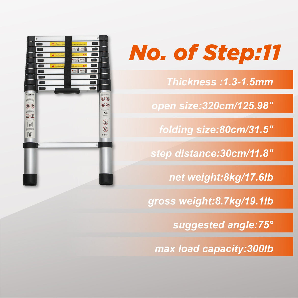 Telescoping Ladder 10.5FT