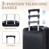 14'/20' 2-Piece ABS Spinner Wheel Luggage Set with Combination Lock and Cosmetic Case