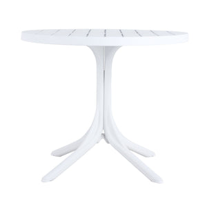 Modern Round Table, Waterproof, UV Resistant And Durable - White