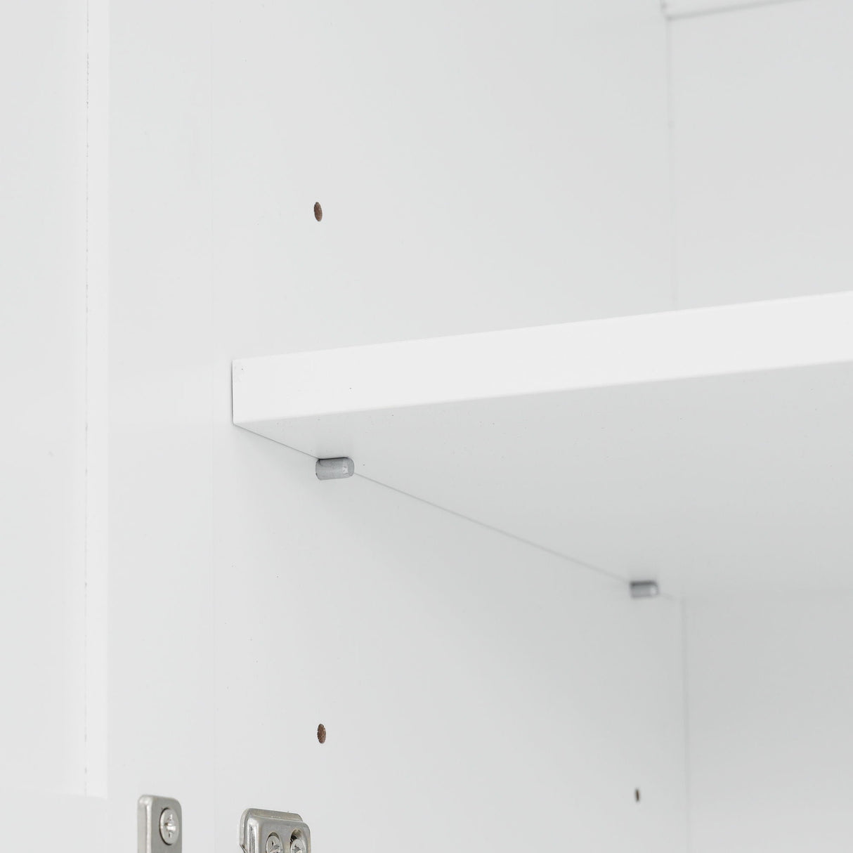 Bathroom Vanity With 2 Damping Hinge Doors, 3 Drawers, Adjustable Shelves - White