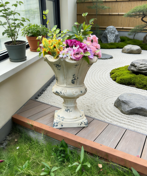 MGO Garden Planter, Antique White Finish