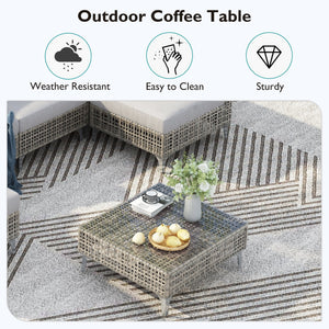 K&K 7-Piece Wicker Patio Furniture Set