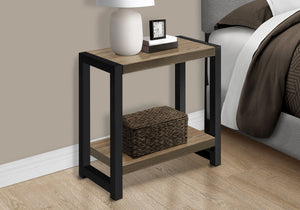 Accent Side Table, Narrow, Small, 2 Tier, Contemporary and Modern