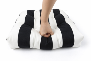 Outdoor Chair Cushions Set of 2 – Black/White Striped