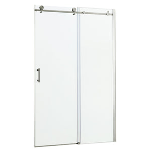 Single Sliding Bypass Shower Door Enclosure With Tempered Glass