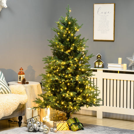 6ft-Tall-Prelit-Artificial-Christmas-Tree,-8-Light-Modes-Christmas-Trees