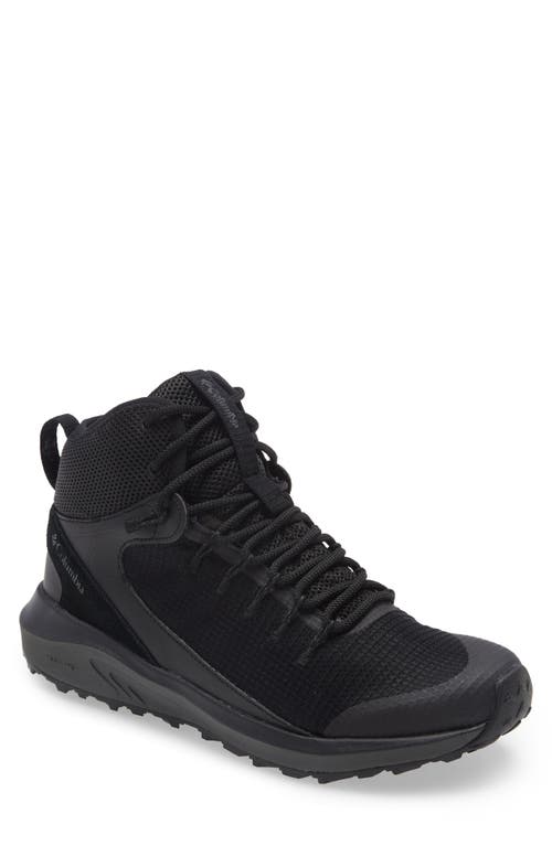 Columbia Trailstorm Waterproof Mid Hiking Shoes - Black Dark Grey