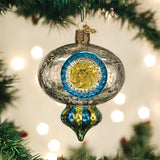 Shiny Mercury Reflection Blown Glass Ornament