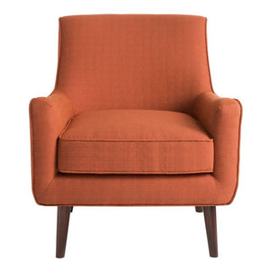 Accent Chair Upholstered With Legs - Burnt Orange