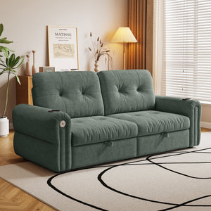 Chenille Convertible Sofa Bed