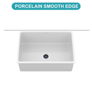 Rectangular Deep Single Bowl, Kitchen Sink With Dual Mount Installation