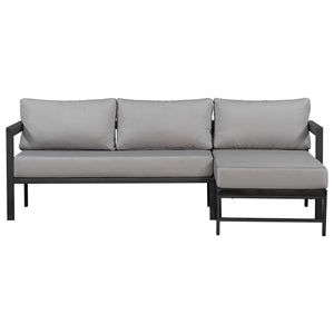 U_style Outdoor L-Shaped Sofa with Iron Frame and Ultra-Thick Cushions