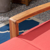 Grenada l-shaped outdoor love seat, rust