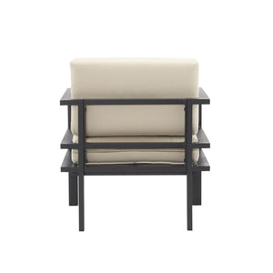 Modern Outdoor Lounge Chair With Aluminum Frame And Weather Resistant Cushions