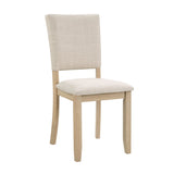 Modern 5-Piece Wooden Dining Table Set for 4 People in Light Oak