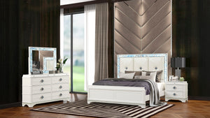 Laguna Modern Style 4 Pc Queen Upholstered Bedroom Set