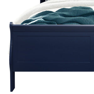 Charlston - Modern Sleigh Design Bed With LED