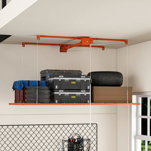 Orange Overhead Garage Storage Rack 3x6 FT